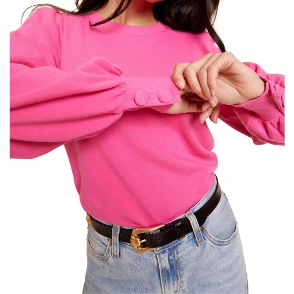 Nation Small LTD Sunny Sweatshirt Girl Crush Button Wrist Twee Feminine Preppy